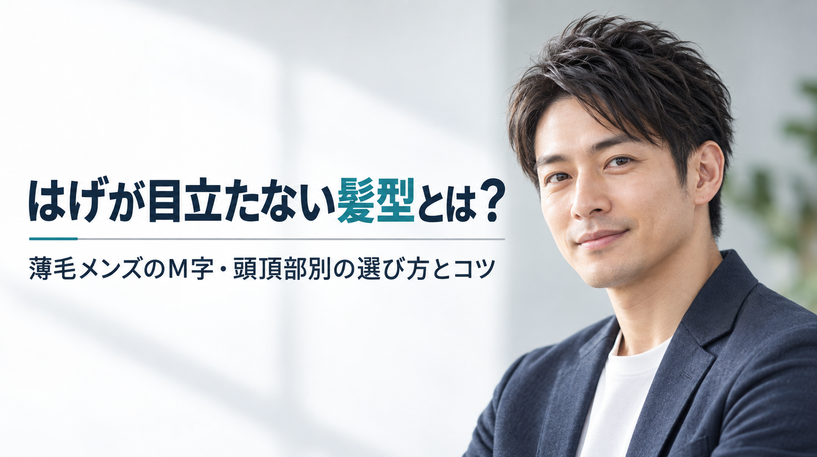はげが目立たない髪型とは？薄毛メンズのM字・頭頂部別の選び方とコツ