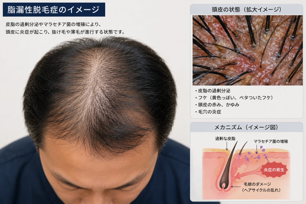 東京の植毛コラム「脂漏性脱毛症」
