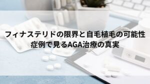 フィナステリドの限界と自毛植毛の可能性|症例で見るAGA治療の真実