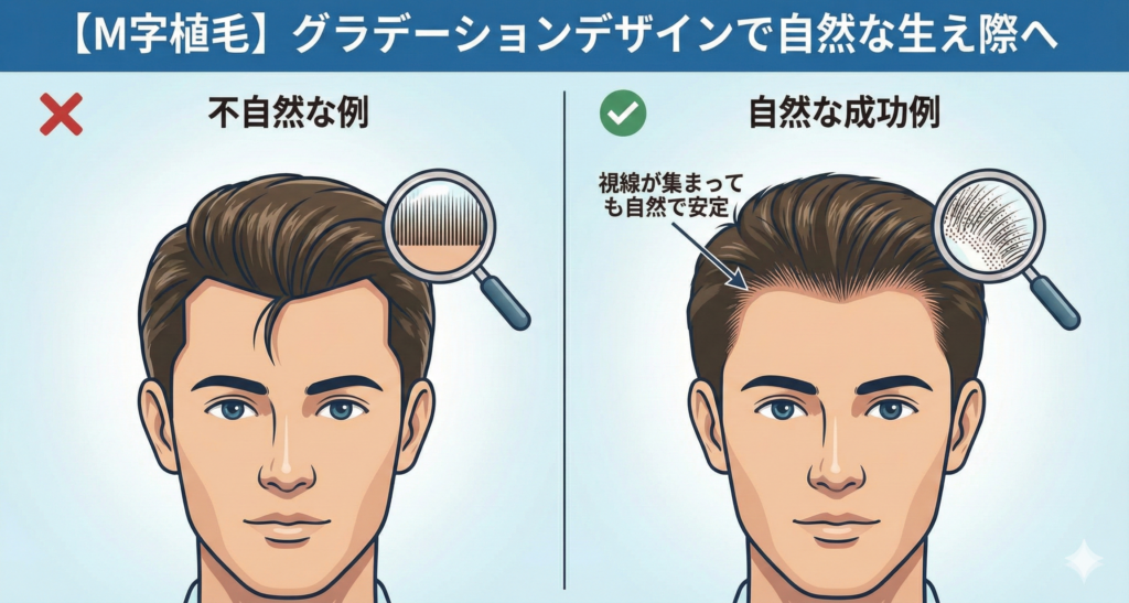 【医師解説】自毛植毛のグラデーションデザインとは？自然な生え際を作る設計思想を解説