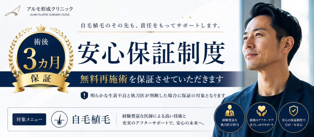東京の自毛植毛の保証制度
