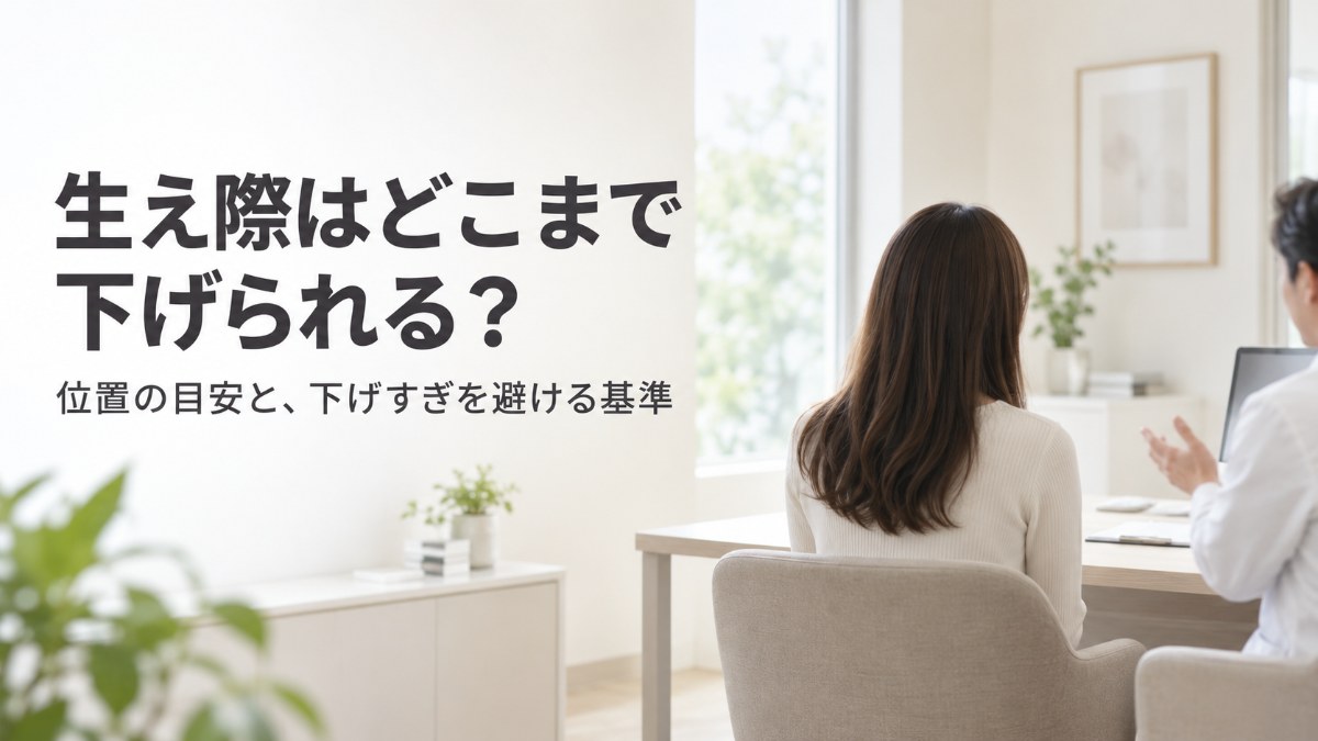 生え際の位置を相談するカウンセリングのイメージ画像