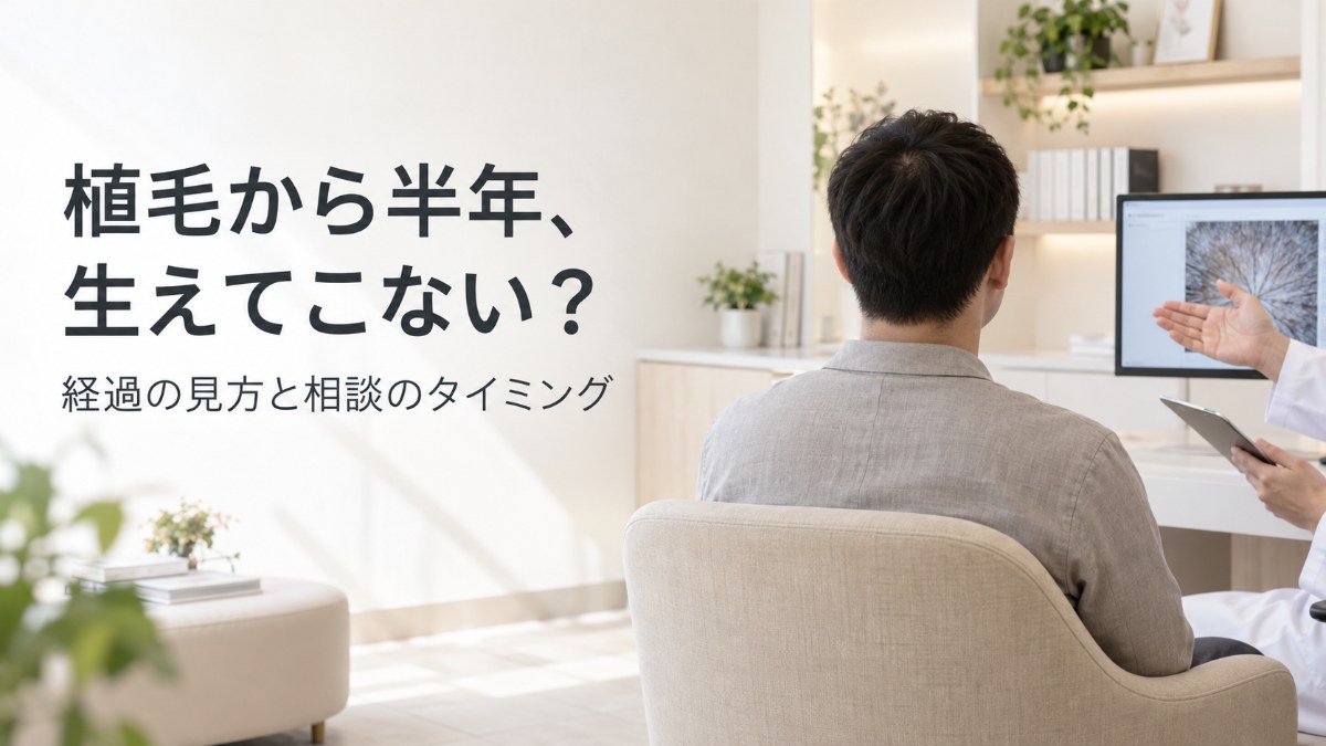 植毛から半年で生えてこないのは失敗？考えられる原因・判断の目安・相談のタイミング