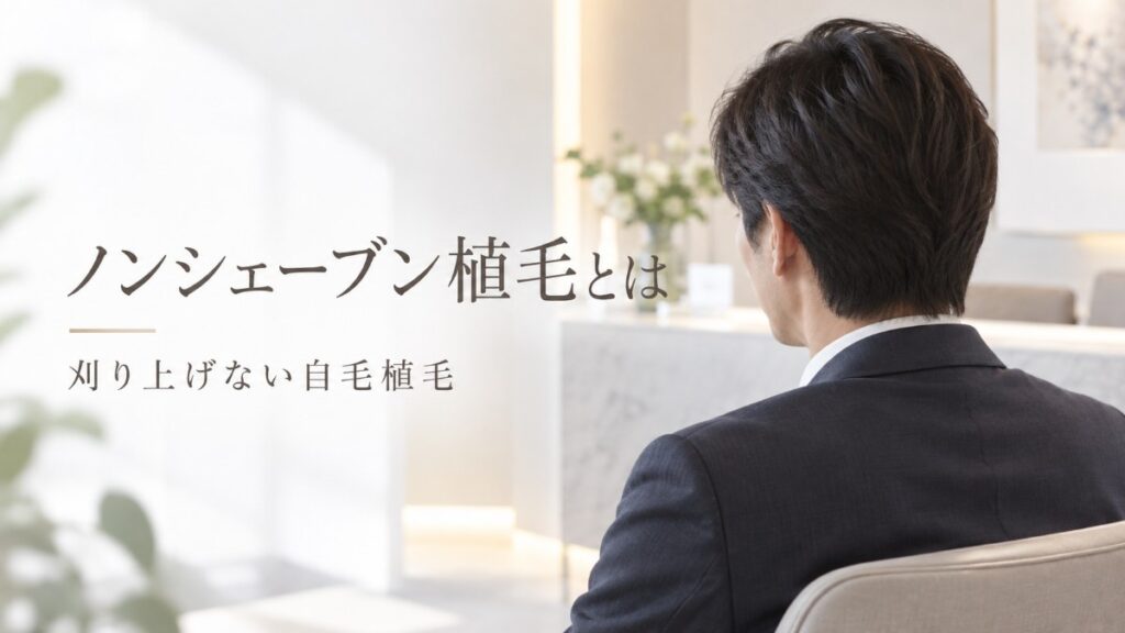 髪を刈り上げていない男性の後ろ姿｜ノンシェーブン植毛とは