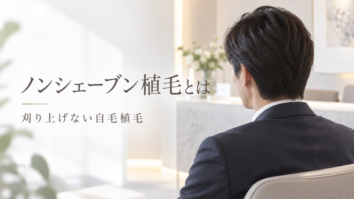髪を刈り上げていない男性の後ろ姿｜ノンシェーブン植毛とは